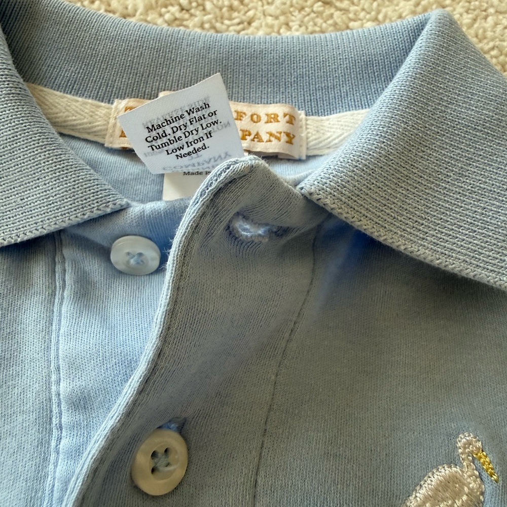 The Beaufort Bonnet Company Prim & Proper Polo in Periwinkle Blue Size 2T - Picture 4 of 8